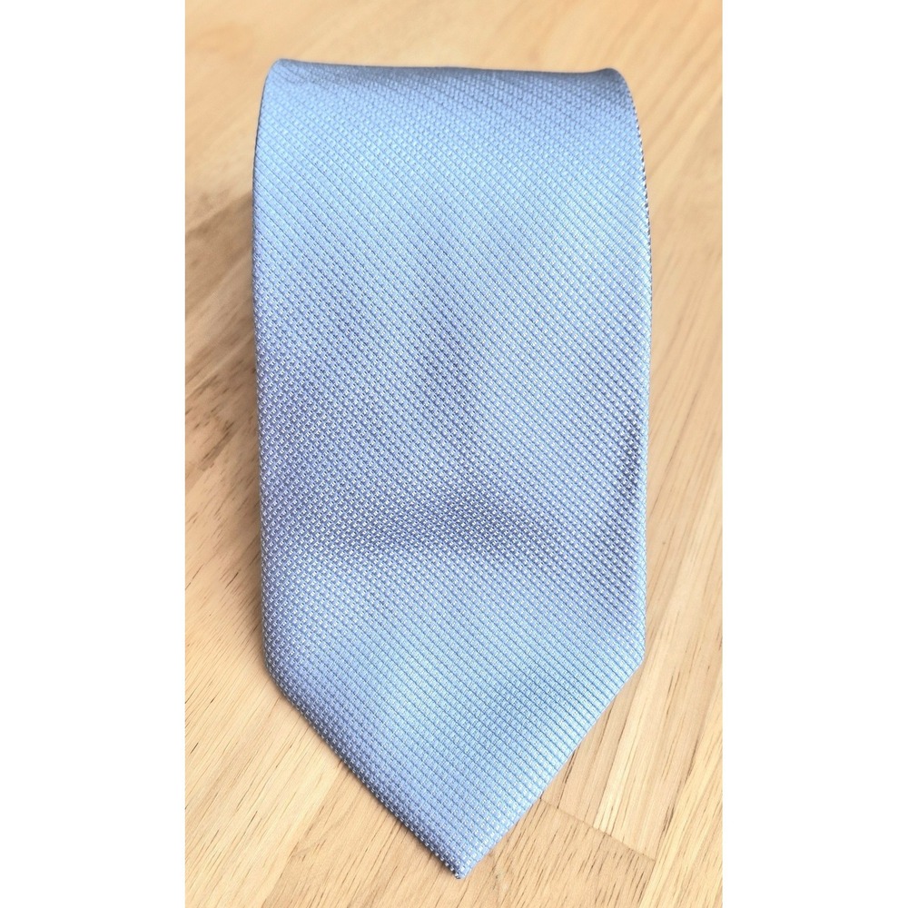 HAINES & BONNER BLUE MICRO DOT WOVEN 100% SILK NECK TIE 56x3.5